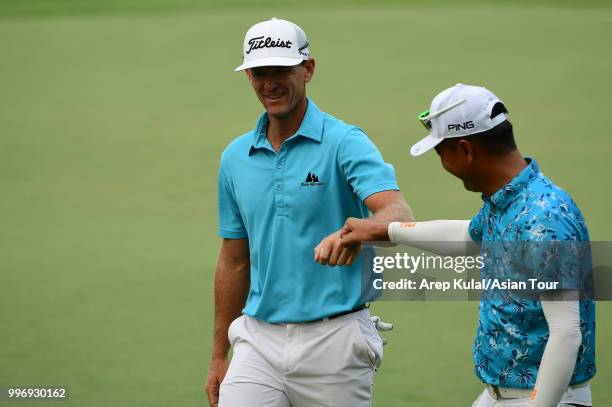 Berry Henson of USA pictured during the first round of the Bank BRI Indonesia Open at Pondok Indah Golf Course on July 12, 2018 in Jakarta, Indonesia.