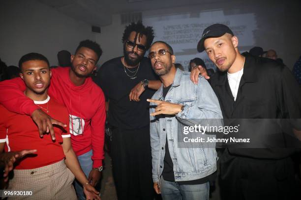 Diggy Simmons, Trevor Jackson, Maxwell Osborne Ryan Leslie, and Dao-Yi Chow attend the Public School - Presentation - July 2018 New York City Men's...