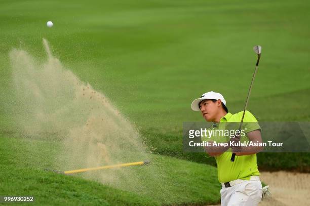 Kevin Lee of Korea pictured during the first round of the Bank BRI Indonesia Open at Pondok Indah Golf Course on July 12, 2018 in Jakarta, Indonesia.