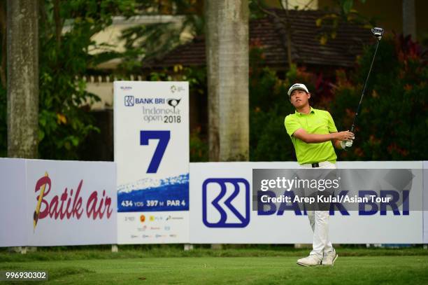 Kevin Lee of Korea pictured during the first round of the Bank BRI Indonesia Open at Pondok Indah Golf Course on July 12, 2018 in Jakarta, Indonesia.