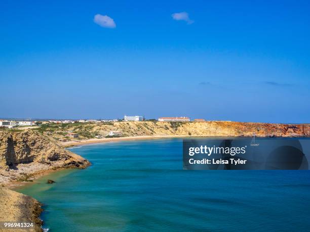 View towards the village of Sagres from the fort. It was from here that Henry the Navigator started his 15th century expeditions to the western...