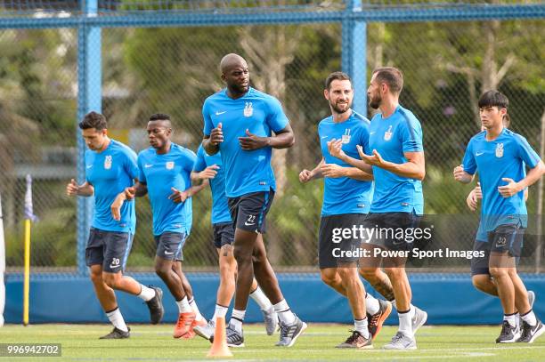 Mohamed Sissoko during his training session on July 12, 2018 in Hong Kong.