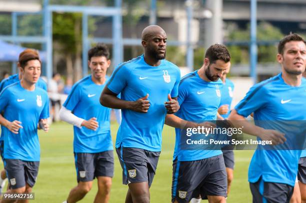 Mohamed Sissoko during his training session on July 12, 2018 in Hong Kong.