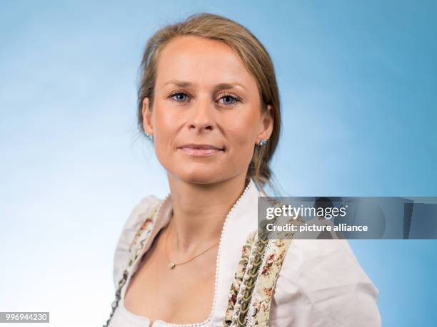 Corinna Miazga, member of the AfD parliamentary group in the 19th legislative period of the Bundestag , photographed at the Bundestag in Berlin,...