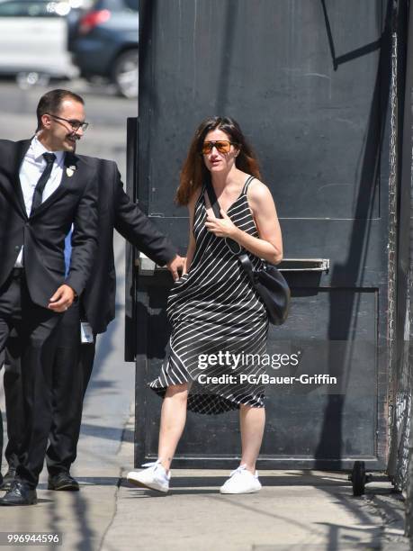 Kathryn Hahn is seen at 'Jimmy Kimmel Live' on July 11, 2018 in Los Angeles, California.