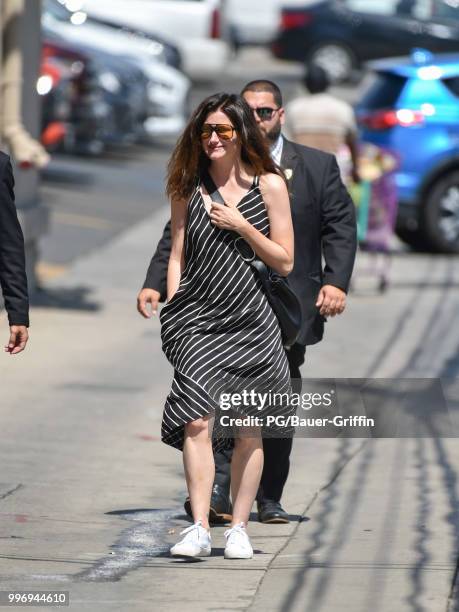 Kathryn Hahn is seen at 'Jimmy Kimmel Live' on July 11, 2018 in Los Angeles, California.