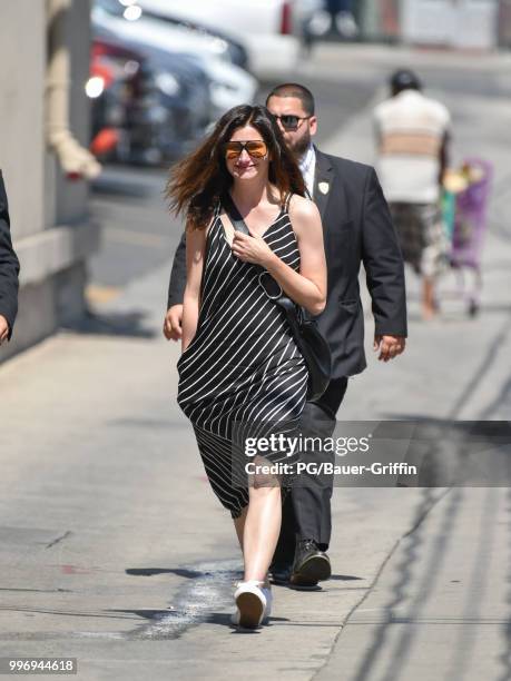 Kathryn Hahn is seen at 'Jimmy Kimmel Live' on July 11, 2018 in Los Angeles, California.
