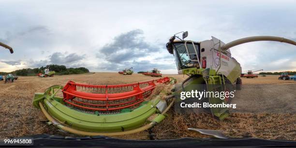 Image was created as an Equirectangular Panorama. Import image into a panoramic player to create an interactive 360 degree view.) A Tucano combine...