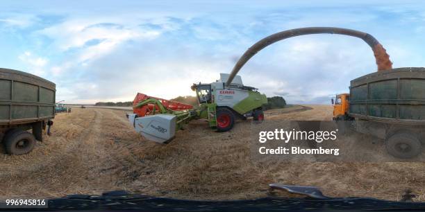 Image was created as an Equirectangular Panorama. Import image into a panoramic player to create an interactive 360 degree view.) A Tucano combine...