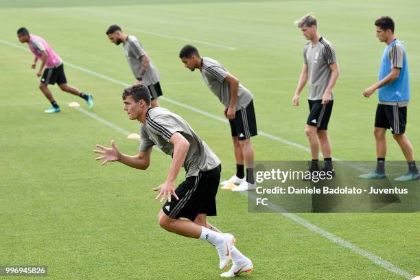 Andrea Favilli during a Juventus training session at Juventus Training Center on July 12, 2018 in Turin, Italy.