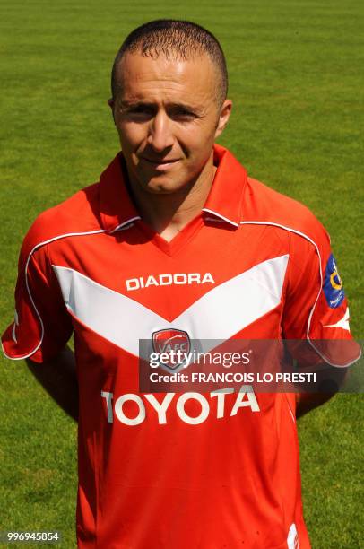 Valenciennes FC player Djamel Belmadi poses on September 29, 2008 during an official photoshoot at stade Nungesser in Valenciennes, northern France....