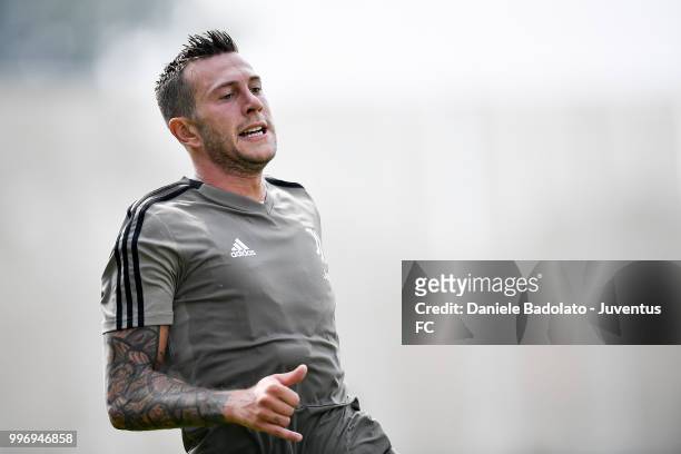 Federico Bernardeschi during a Juventus training session at Juventus Training Center on July 12, 2018 in Turin, Italy.