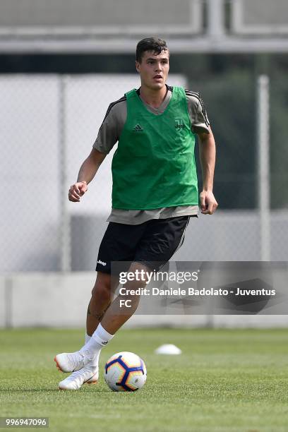 Andrea Favilli during a Juventus training session at Juventus Training Center on July 12, 2018 in Turin, Italy.