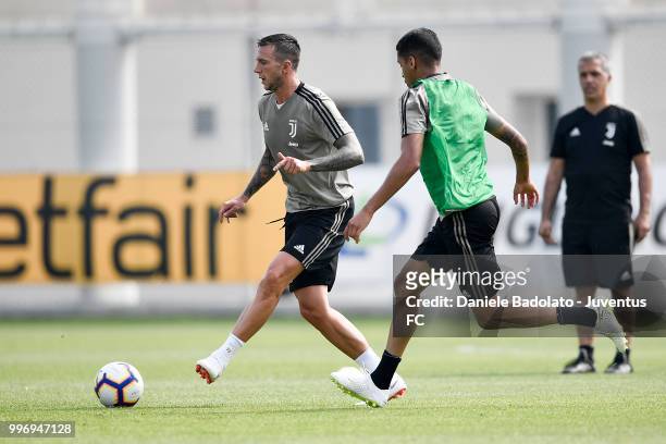 Federico Bernardeschi during a Juventus training session at Juventus Training Center on July 12, 2018 in Turin, Italy.