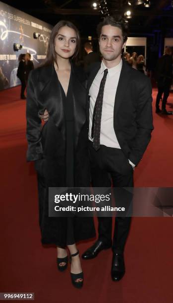 Actress Luise Befort and her brother Max arrive at the charity gala 'Tribute to Bambi' in Berlin, Germany, 5 October 2017. Photo: Jörg Carstensen/dpa