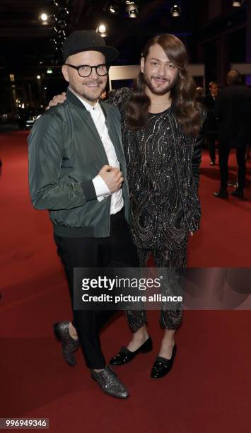Visagist Armin Rohrbach and blogger Ricardo Simonetti, photographed at the charity gala 'Tribute to Bambi' in Berlin, Germany, 5 October 2017. Photo:...