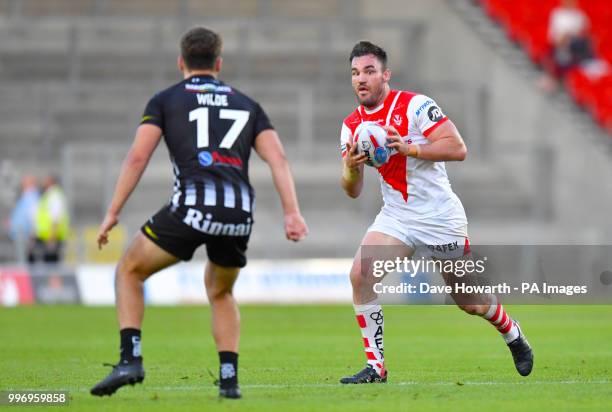 St Helens' Luke Douglas in action