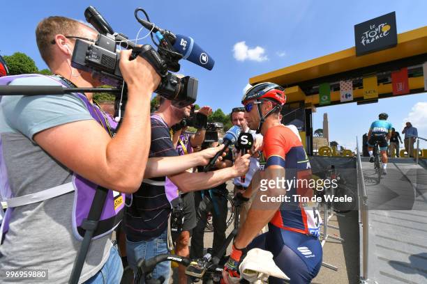 Start / Vincenzo Nibali of Italy and Bahrain Merida Pro Team / Interview / Press / Media / during 105th Tour de France 2018, Stage 6 a 181km stage...