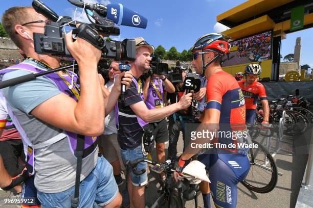Start / Vincenzo Nibali of Italy and Bahrain Merida Pro Team / Interview / Press / Media / during 105th Tour de France 2018, Stage 6 a 181km stage...