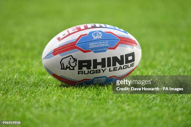 General view of the Rhino Rugby League matchday ball