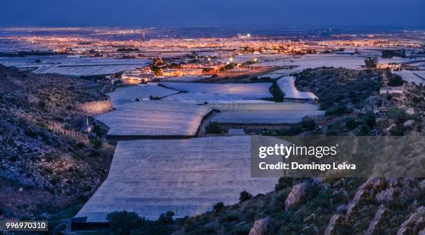 panoramic view of el ejido almería - almeria stock pictures, royalty-free photos & images