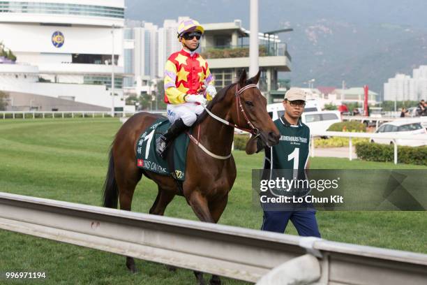 Jockey Joao Moreira riding Designs On Rome during Race 8 Audemars Piguet Queen Elizabeth II Cup at Sha Tin racecourse on April 26 , 2015 in Hong Kong.