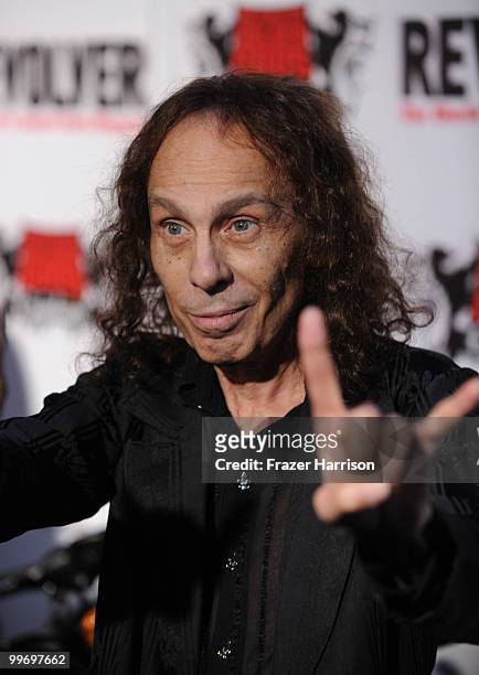Musician Ronnie James Dio arrives at 2nd annual Revolver Golden Gods Awards held at Club Nokia on April 8, 2010 in Los Angeles, California.
