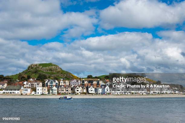 bright houses at deganwy on the afon conwy, north wales - wales coast stock pictures, royalty-free photos & images