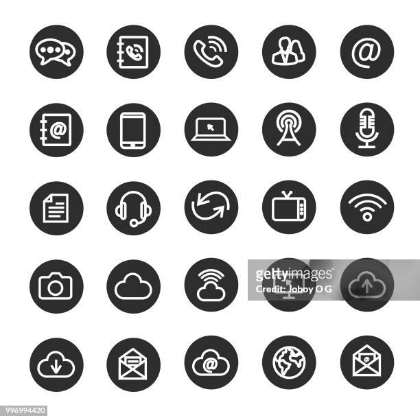 communication icons - tower speakers stock illustrations