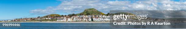 deganwy on the afon conwy, north wales - stitched image stock pictures, royalty-free photos & images