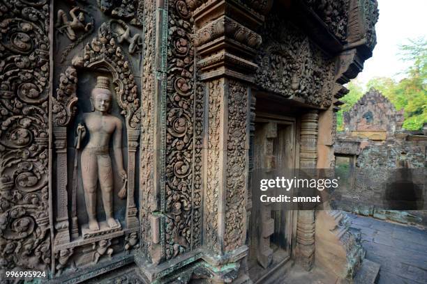 asia cambodia angkor banteay srei - banteay srei stock pictures, royalty-free photos & images