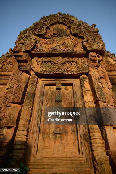 asia cambodia angkor banteay srei - banteay srei - fotografias e filmes do acervo