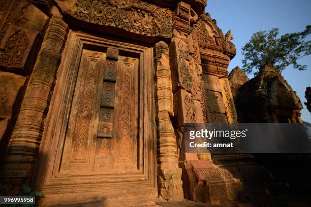 asia cambodia angkor banteay srei - banteay srei - fotografias e filmes do acervo