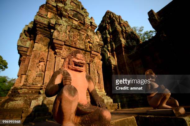 asia cambodia angkor banteay srei - banteay srei bildbanksfoton och bilder