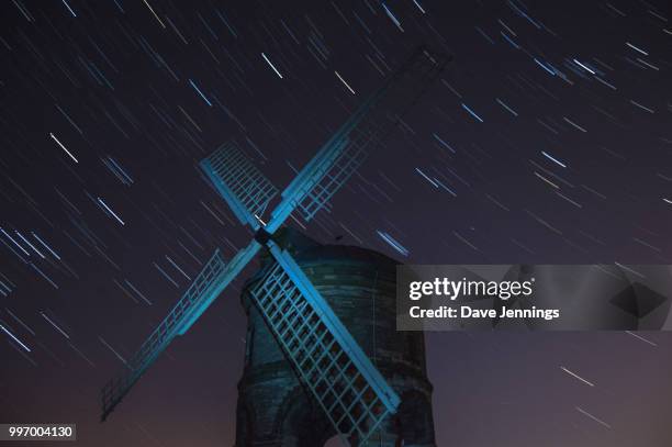 chesterton windmill star trails - chesterton stock pictures, royalty-free photos & images