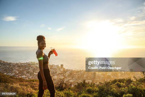 trail running. - will cape town run out of water stock pictures, royalty-free photos & images