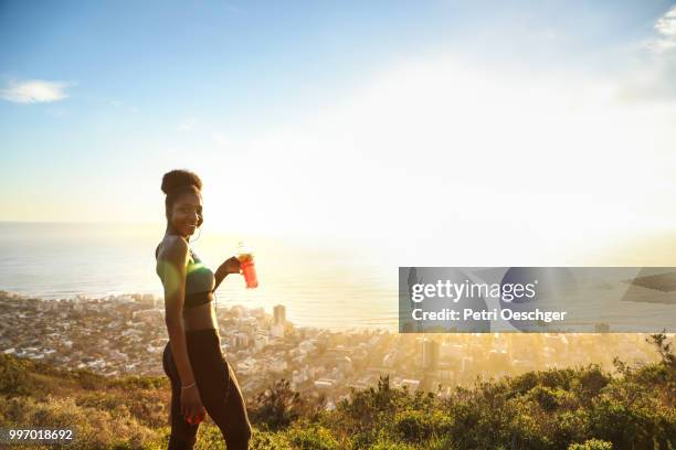 trail running. - will cape town run out of water stock pictures, royalty-free photos & images