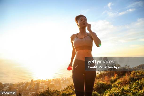 trail running. - will cape town run out of water stock pictures, royalty-free photos & images