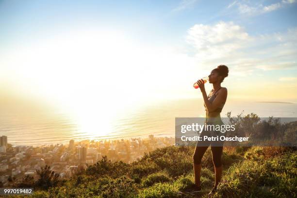 trail running. - will cape town run out of water stock pictures, royalty-free photos & images