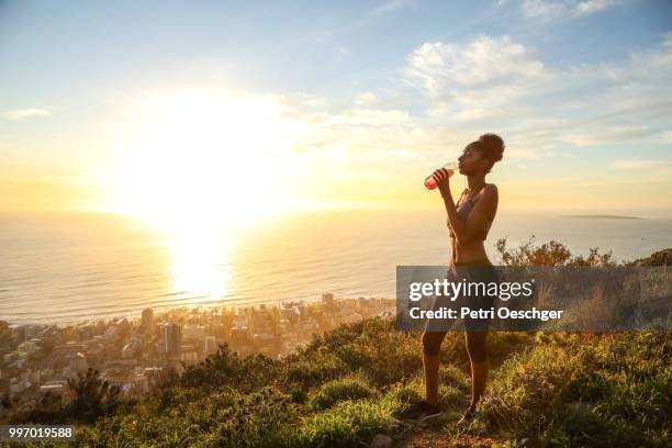 trail running. - will cape town run out of water stock pictures, royalty-free photos & images