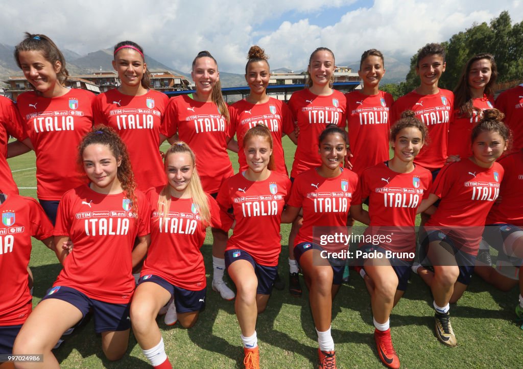 Italy Women U19 Photocall And Training Session