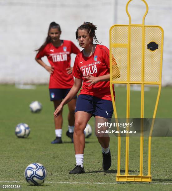 Bianca Bardin of Italy in action during the Italy women U19 photocall and training session on July 12, 2018 in Formia, Italy.