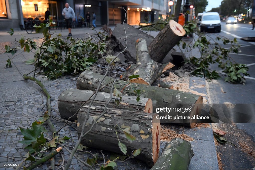 Aftermath of Storm Xavier in Berlin