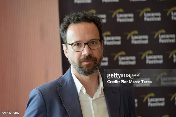 Carlo Chatrian, Artistic Director of the Festival of the film Locarno attends the 2018 Locarno Film Festival Press Conference at Centro Svizzero on...