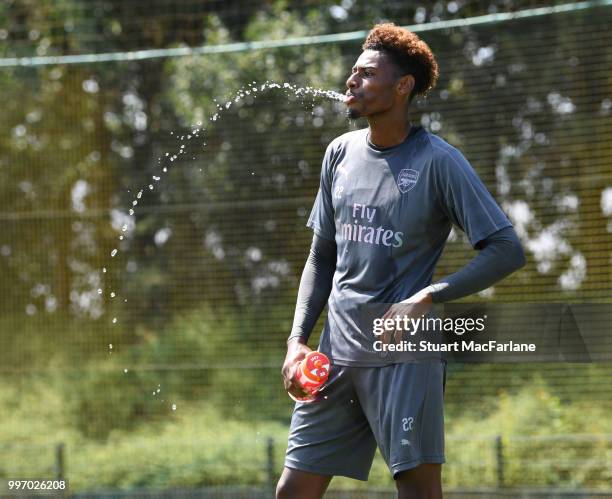 Jeff Reine-Adelaide of Arsenal during a training session at London Colney on July 12, 2018 in St Albans, England.