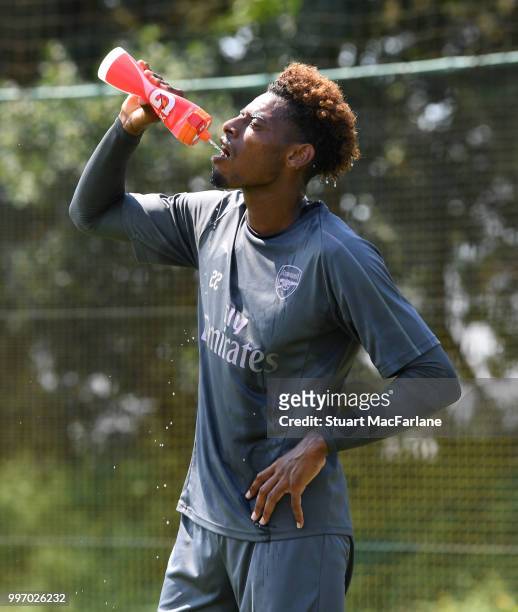 Jeff Reine-Adelaide of Arsenal during a training session at London Colney on July 12, 2018 in St Albans, England.