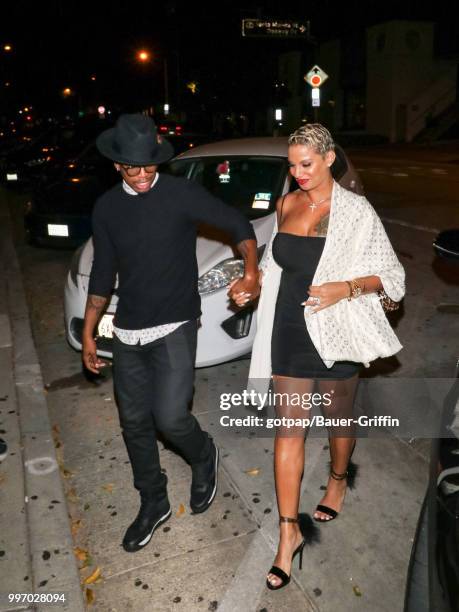 Ne-Yo and Crystal Renay Williams are seen on July 11, 2018 in Los Angeles, California.