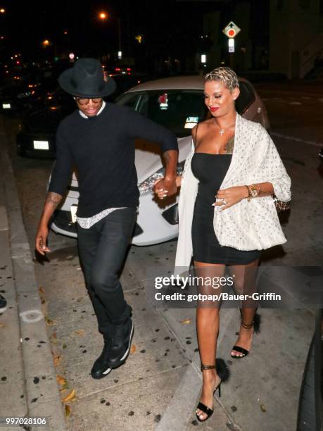 Ne-Yo and Crystal Renay Williams are seen on July 11, 2018 in Los Angeles, California.