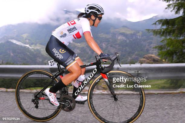 Eri Yonamine of Japan and Team Wiggle High5 / during the 29th Tour of Italy 2018 - Women, Stage 7 a 15km Individual time trial stage from Lanzada to...