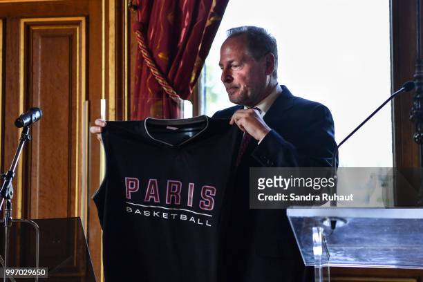 David Kahn, CEO of Paris Basketball Investments, during the press conference of Paris Basket Avenir on July 12, 2018 in Paris, France.